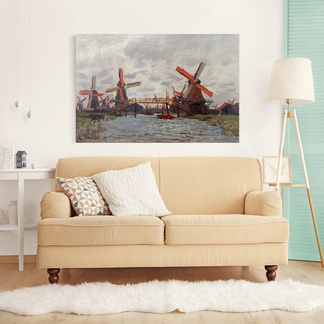 Wanddeko Wohnzimmer Claude Monet - Windmühlen Zaandam