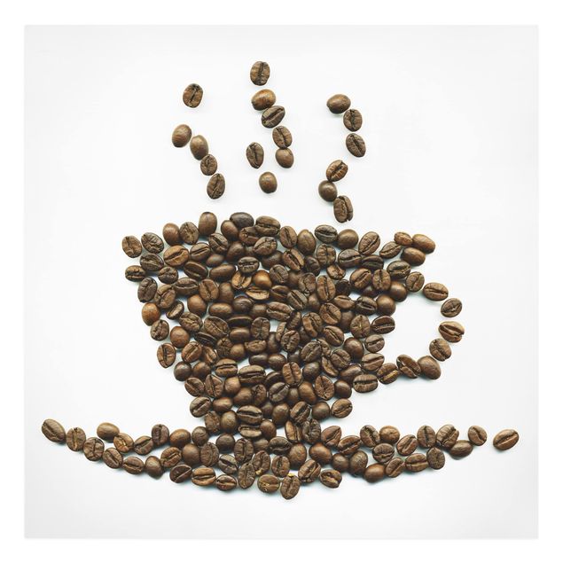 Wandbilder Kaffee Coffee Beans Cup
