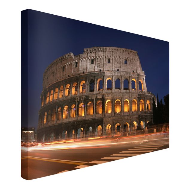 Wanddeko Schlafzimmer Colosseum in Rom bei Nacht