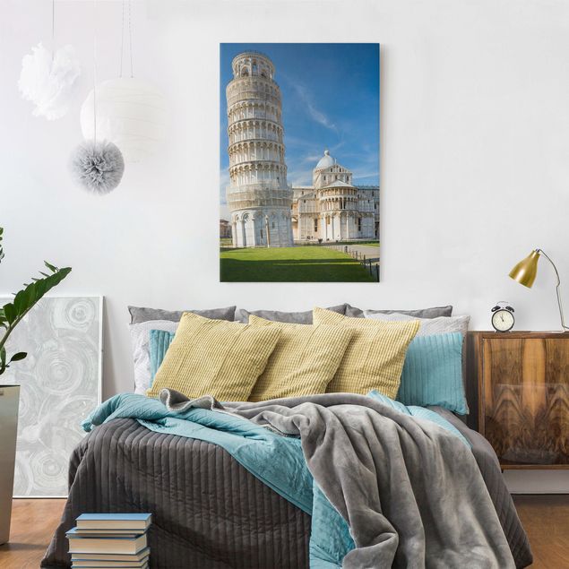 Wanddeko beige Der schiefe Turm von Pisa