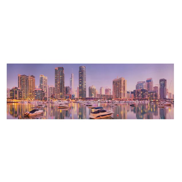 Leinwand Dubai Dubai Skyline und Marina