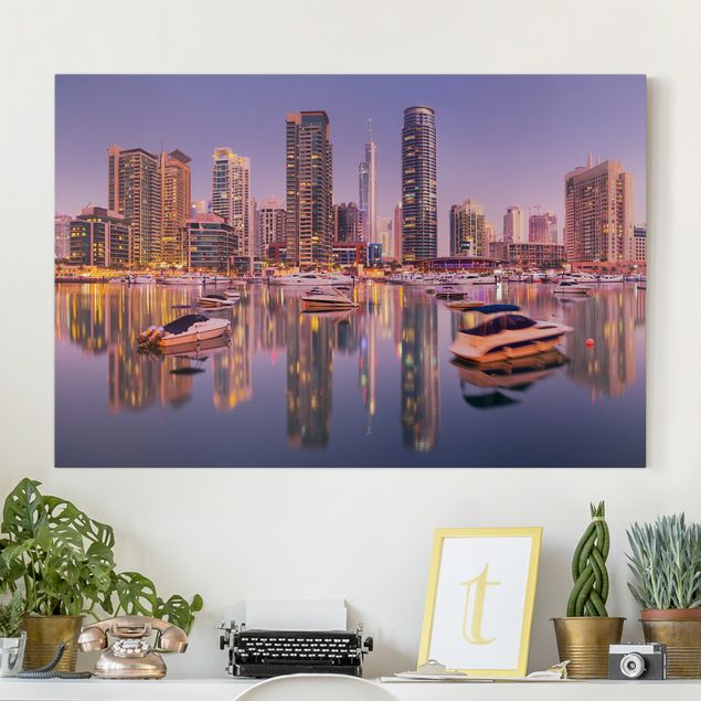Wandbilder Asien Dubai Skyline und Marina