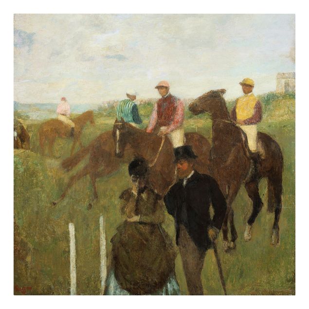 Wanddeko Flur Edgar Degas - Jockeys auf Rennbahn