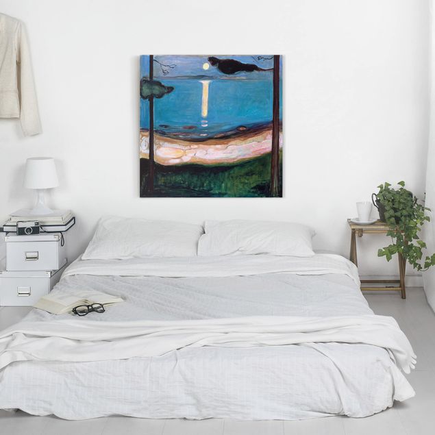 Wanddeko Wohnzimmer Edvard Munch - Mondnacht