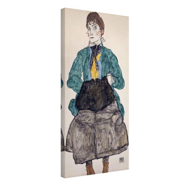 Wanddeko Flur Egon Schiele - Frau in grüner Bluse
