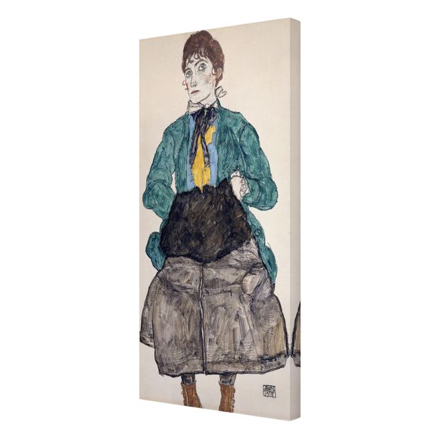 Wanddeko Büro Egon Schiele - Frau in grüner Bluse