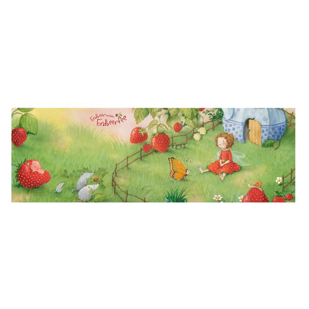 Wanddeko rot Erdbeerinchen Erdbeerfee - Im Garten