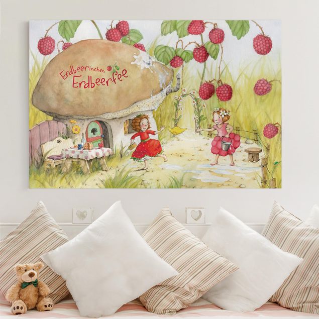 Kinderzimmer Deko Erdbeerinchen Erdbeerfee - Unter dem Himbeerstrauch
