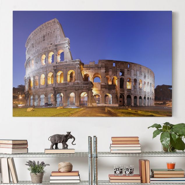 Wandbilder Italien Erleuchtetes Kolosseum