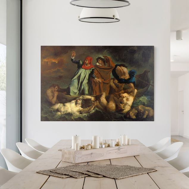 Wanddeko Schlafzimmer Eugène Delacroix - Dante und Virgil in der Hölle