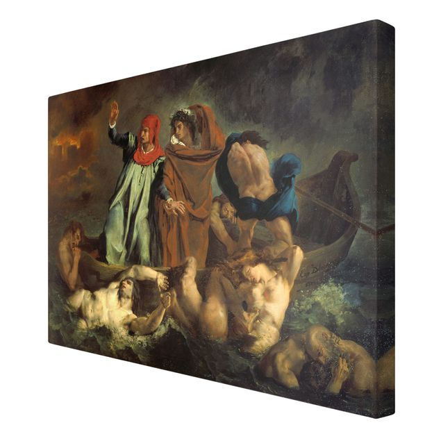 Wanddeko Büro Eugène Delacroix - Dante und Virgil in der Hölle