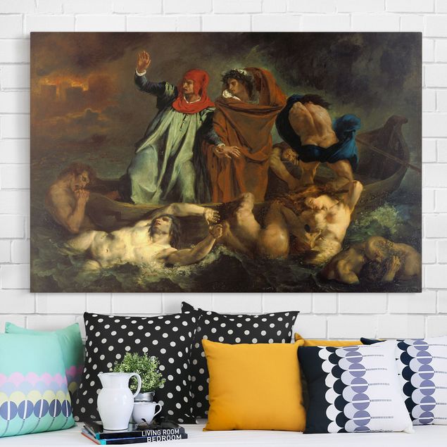 Wanddeko Wohnzimmer Eugène Delacroix - Dante und Virgil in der Hölle