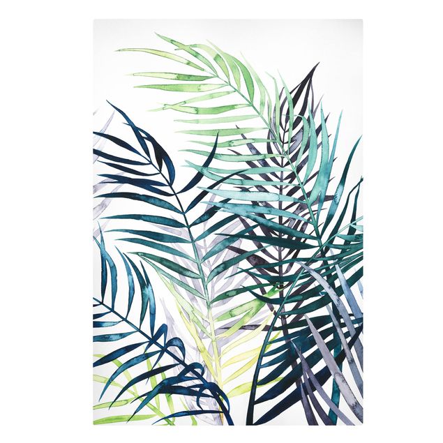 Wanddeko grün Exotisches Blattwerk - Palme