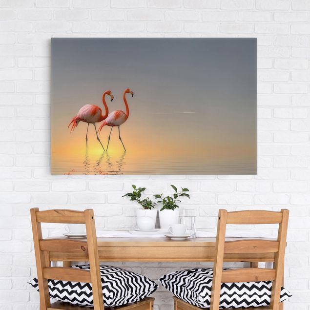 Wanddeko Schlafzimmer Flamingo Love