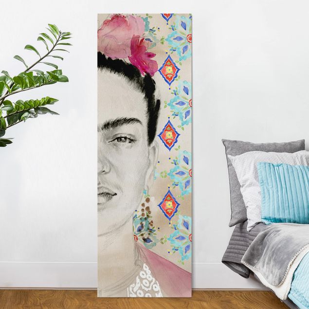 Wanddeko Schlafzimmer Frida mit rosa Blüten I