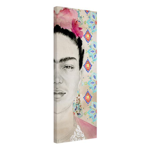 Wanddeko Esszimmer Frida mit rosa Blüten I