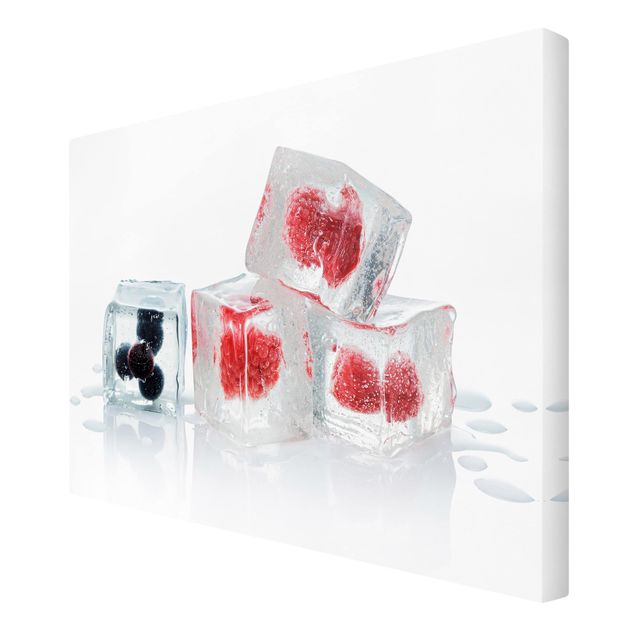 Wohndeko Obst Früchte im Eiswürfel