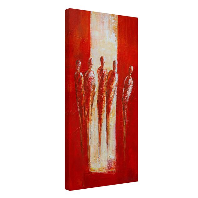 Wanddeko Esszimmer Petra Schüßler - Fünf Figuren in Rot 02