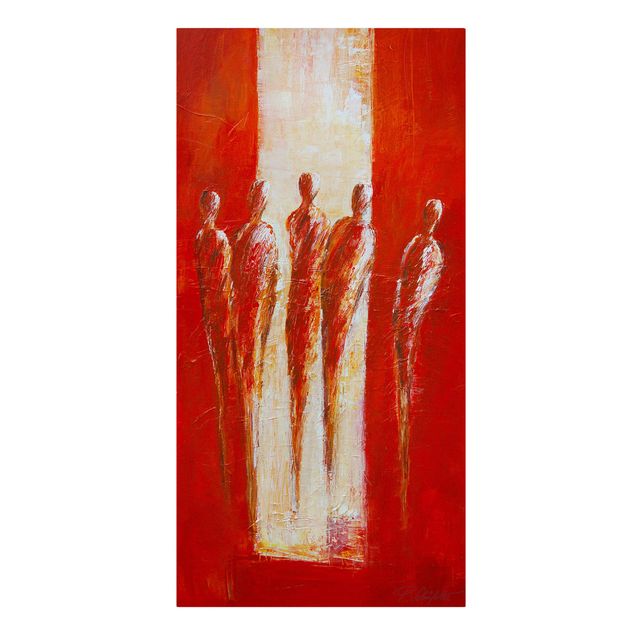 Wanddeko Büro Petra Schüßler - Fünf Figuren in Rot 02