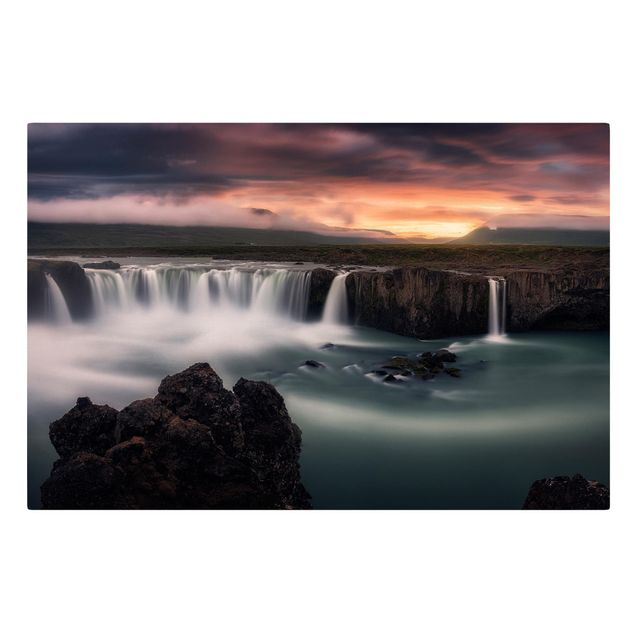 Wanddeko Büro Goðafoss Wasserfall in Island