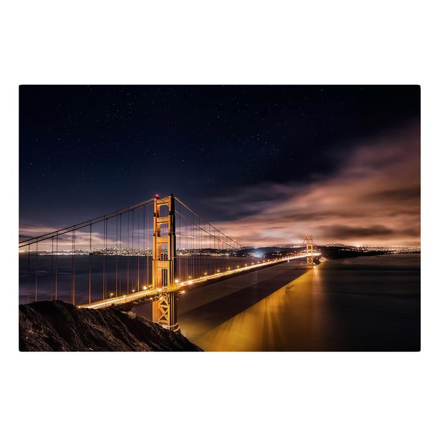Wanddeko Büro Golden Gate to Stars
