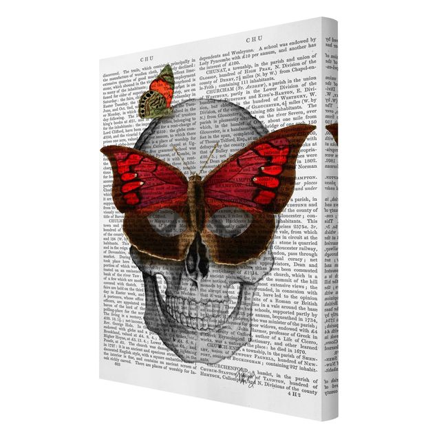 Leinwand Schmetterling Grusellektüre - Schmetterlingsmaske