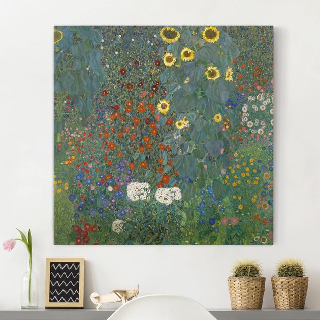 Bilder Art Deco Gustav Klimt - Garten Sonnenblumen