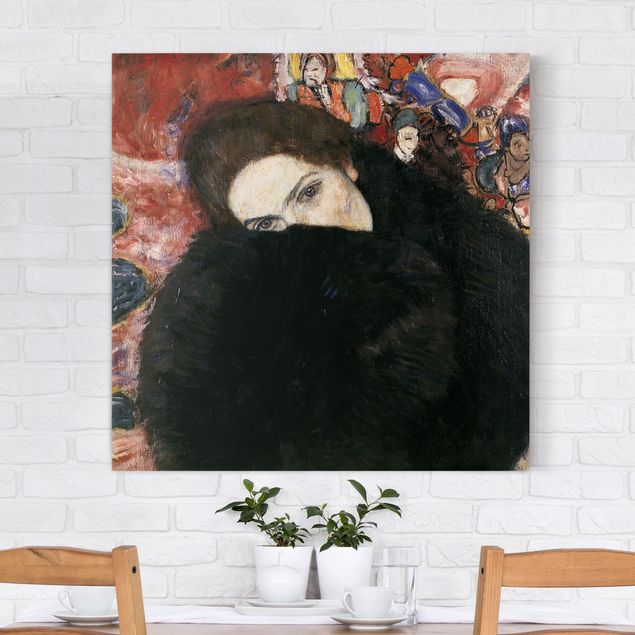 Wandbilder Art Deco Gustav Klimt - Dame mit Muff