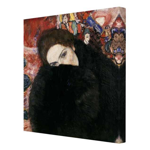 Wanddeko Büro Gustav Klimt - Dame mit Muff