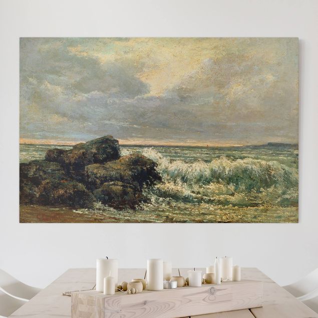 Wanddeko beige Gustave Courbet - Die Welle
