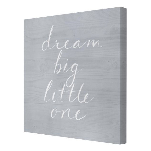Wanddeko Jungenzimmer Holzwand grau - Dream big