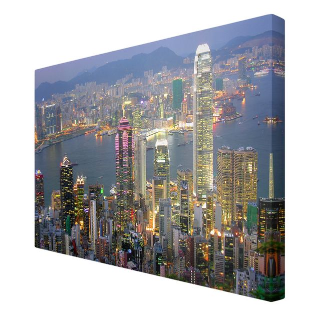 Wanddeko Flur Hongkong Skyline