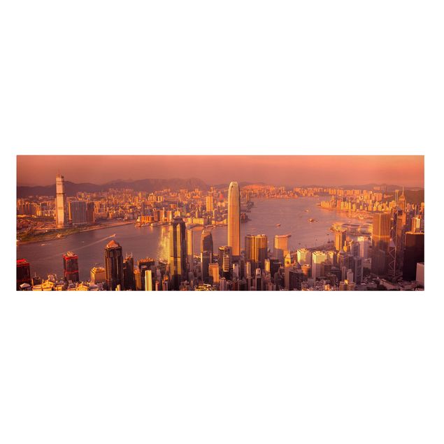 Wanddeko Flur Hongkong Sunset