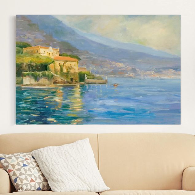 Wanddeko blau Italienische Landschaft - Meer