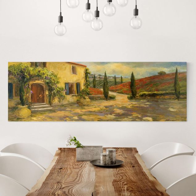Wanddeko Wohnzimmer Italienische Landschaft - Toskana