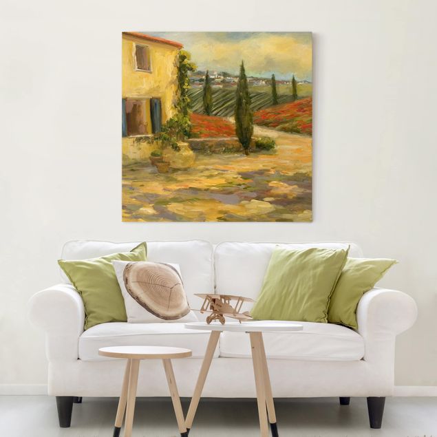 Wanddeko Schlafzimmer Italienische Landschaft - Toskana