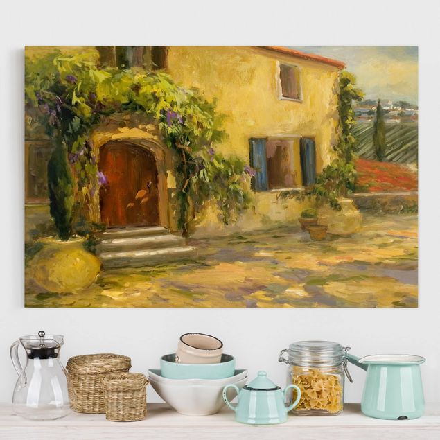 Wanddeko Wohnzimmer Italienische Landschaft - Toskana