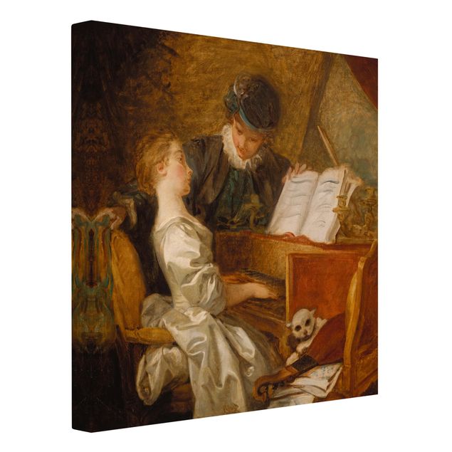 Wanddeko Flur Jean Honoré Fragonard - Die Klavierstunde