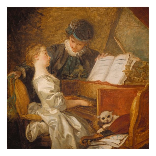 Wanddeko Esszimmer Jean Honoré Fragonard - Die Klavierstunde