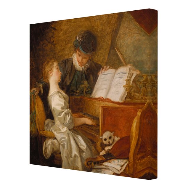 Wanddeko Büro Jean Honoré Fragonard - Die Klavierstunde