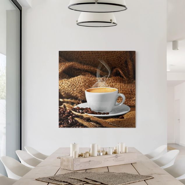 Wanddeko Esszimmer Kaffee am Morgen