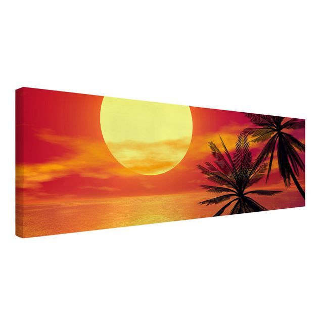 Wanddeko Esszimmer Karibischer Sonnenuntergang