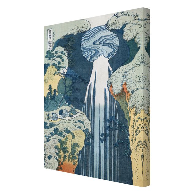 Wanddeko Büro Katsushika Hokusai - Der Wasserfall von Amida