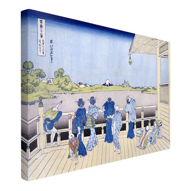 Leinwandbild Hund Katsushika Hokusai - Die Sazai Halle