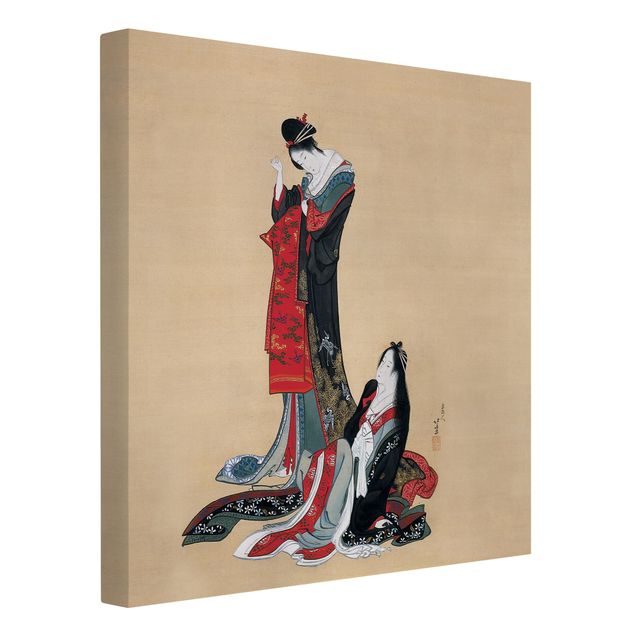 Wanddeko Flur Katsushika Hokusai - Zwei Kurtisanen