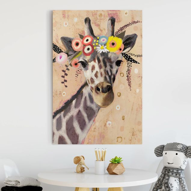 Wanddeko Wohnzimmer Klimt Giraffe