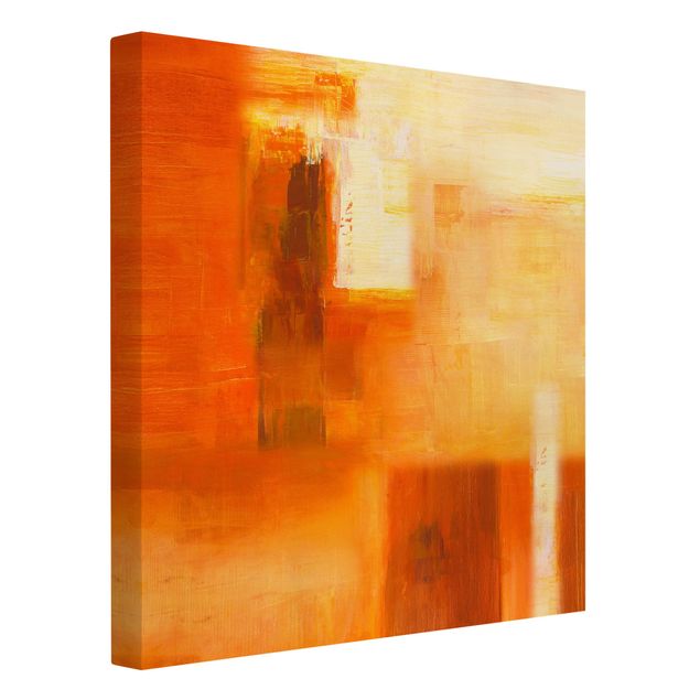 Wanddeko Esszimmer Komposition in Orange und Braun 02