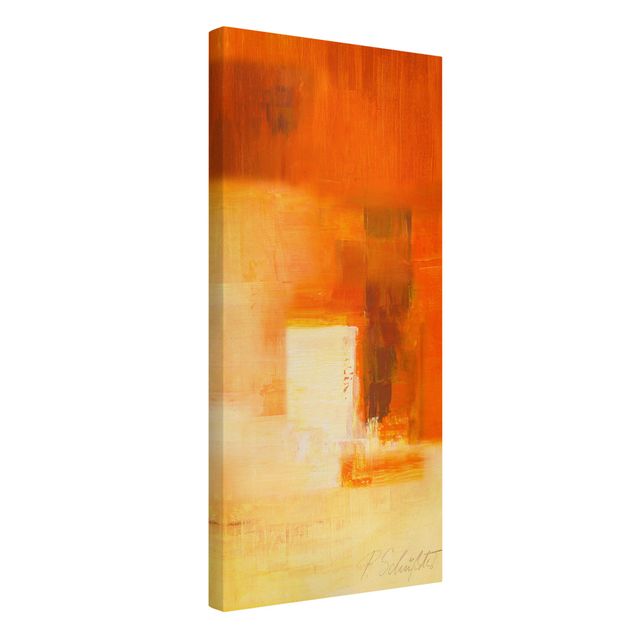 Wanddeko Esszimmer Komposition in Orange und Braun 03