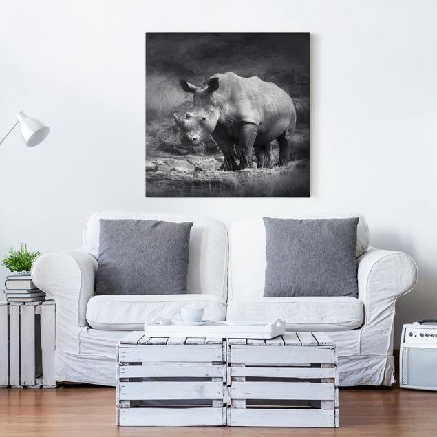 Wanddeko Schlafzimmer Lonesome Rhinoceros