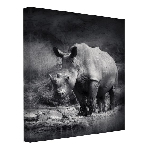 Wanddeko Esszimmer Lonesome Rhinoceros